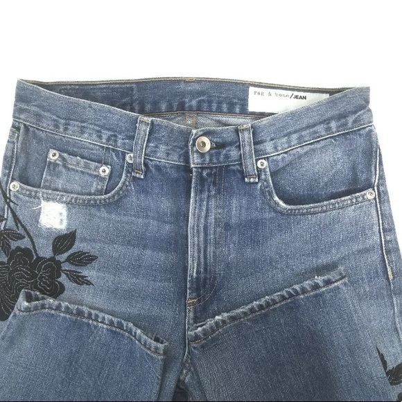 Rag & Bone Ramona Embroidered Boyfriend Jeans - Picture 7 of 8